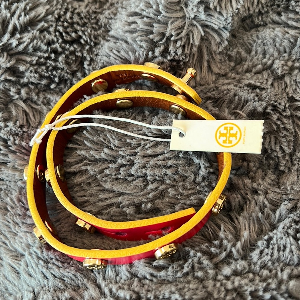 Pink Tory Burch wrap around bracelet never worn tag attached